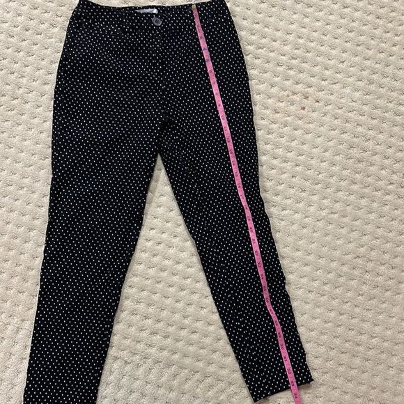 Cleo Every Body Polka Dot Ankle Pant, Size 2. Black and White. - Picture 3 of 6